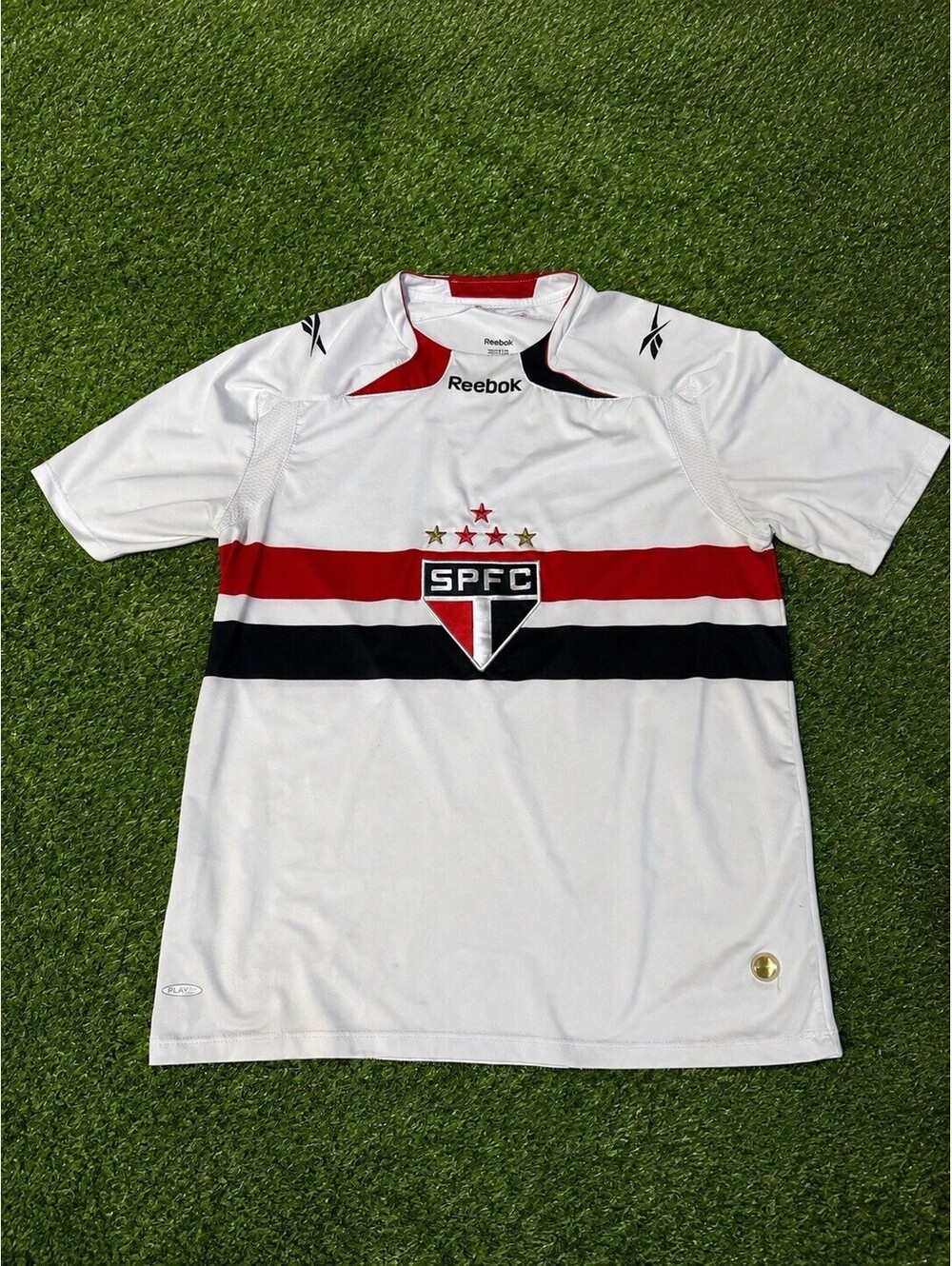 REEBOK 2010-11 SAO PAULO SHIRT JERSEY Size Medium Made In Brasil